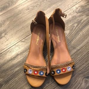 Never worn low heeled sandals from Nordstrom